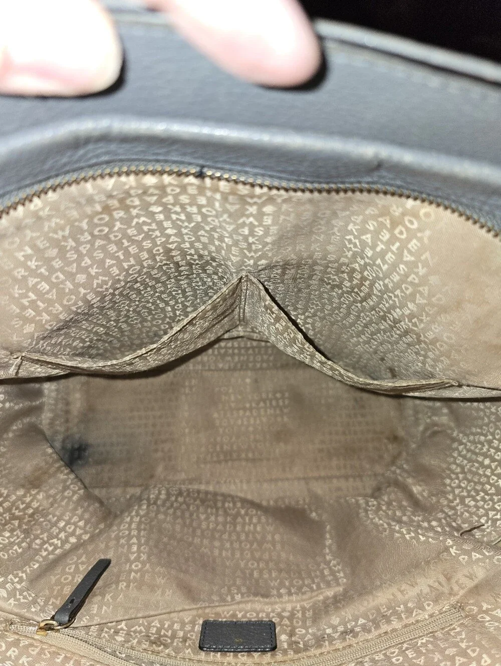 Kate Spade Baxter Street Large Tote/Work Bag In Asphalt. GUC